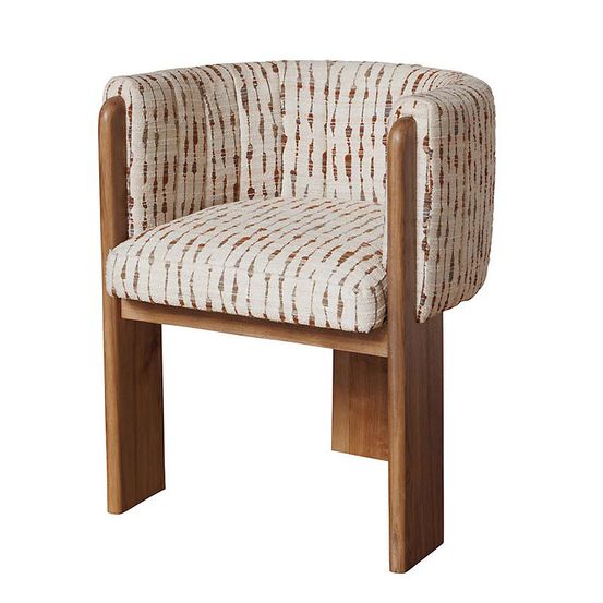 Chaise amphitryon beige bois d'acacia 60x63x77cm