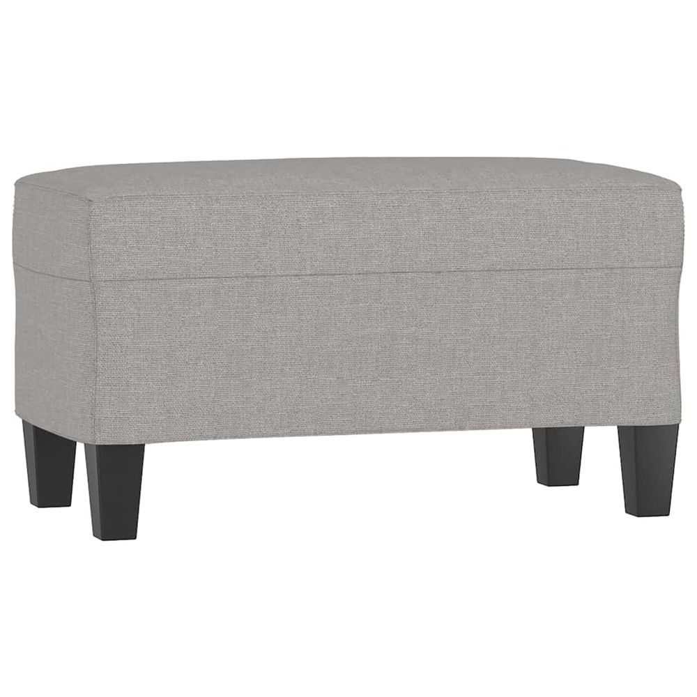 Banc gris clair 70x35x41 cm tissu