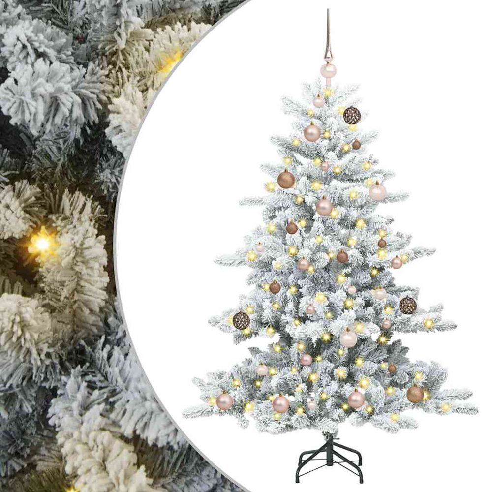 Sapin de noël artificiel à branches articulées blanc 150 cm
