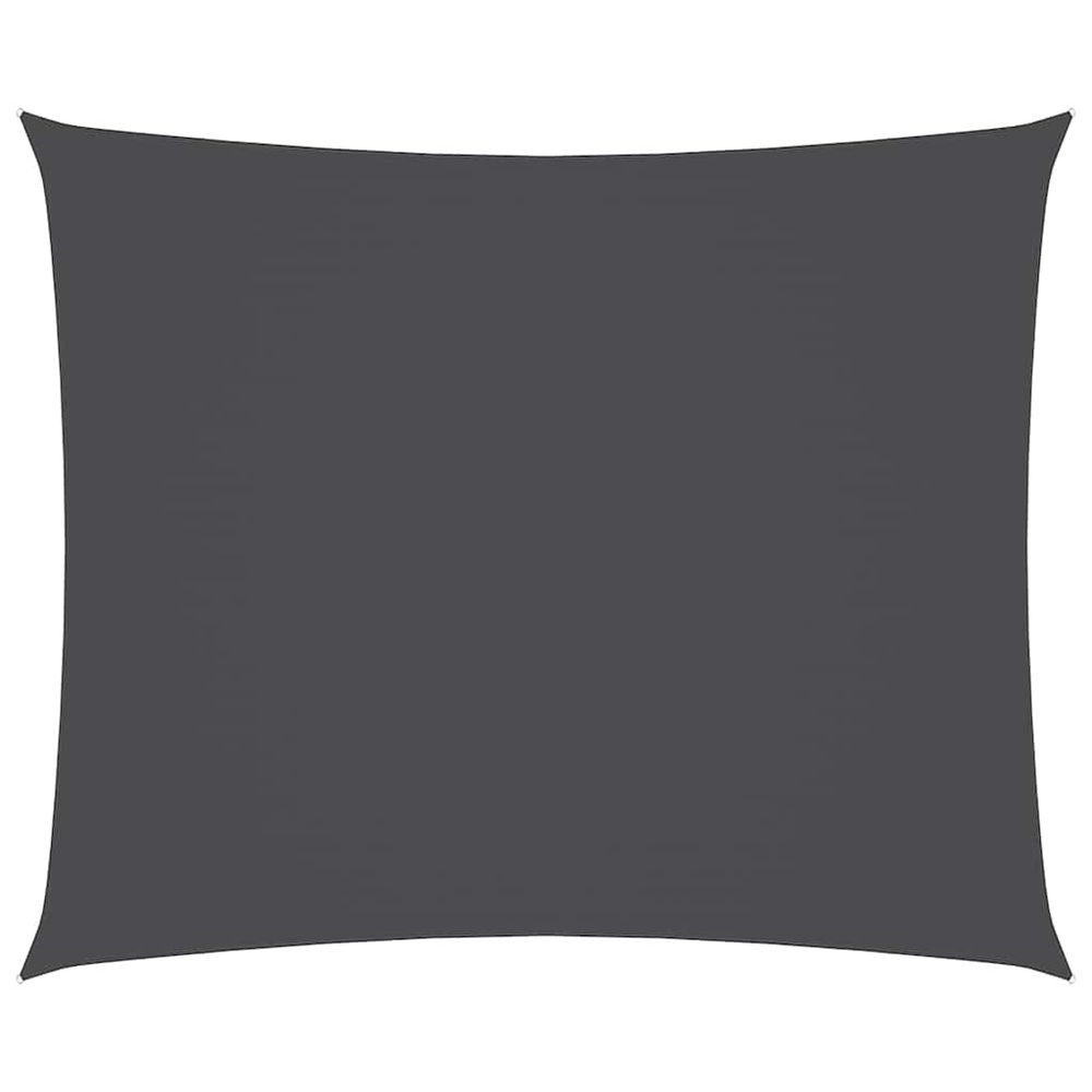 Voile de parasol tissu oxford rectangulaire 2,5x3,5m anthracite