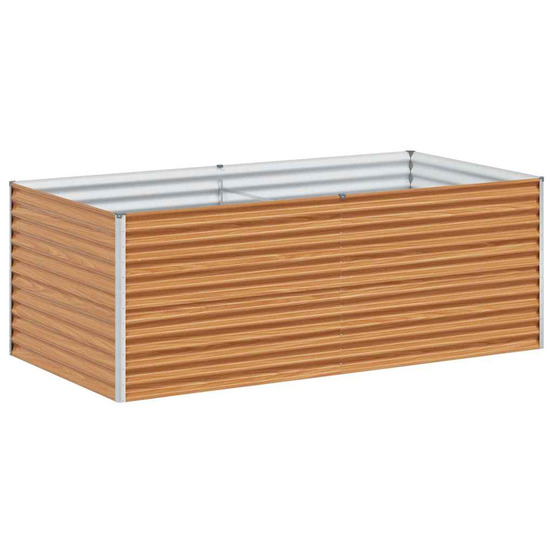 Jardinière d'extérieur surélevée 195 x 100 x 68 cm acier galvanisé