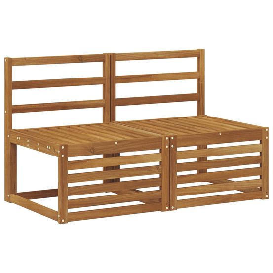 2 pièce sofa de milieu extérieur bois d'acacia massif naturel