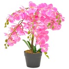 Plante artificielle avec pot orchidée rose 60 cm