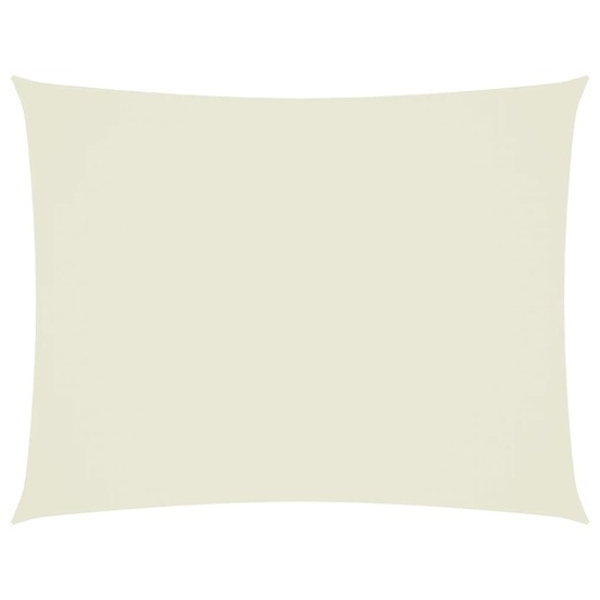 Voile d'ombrage tissu oxford rectangulaire 3x6 m crème