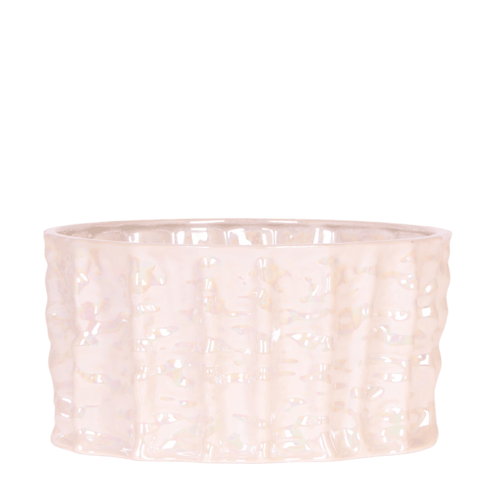 Coupe oyster nacrée pour 3 orchidées - ø30 cm x h15 cm