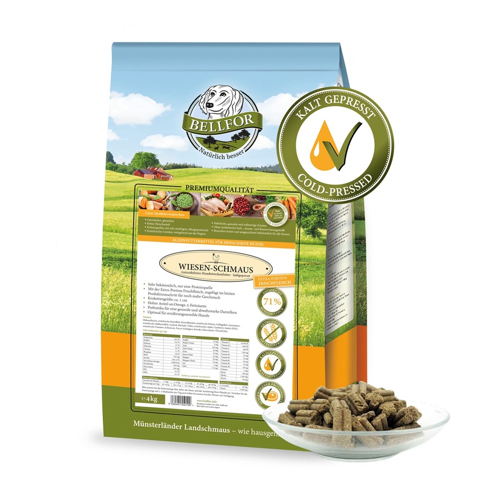 Сroquettes pressées à froid avec poulet - wiesen-schmaus - 4 kg