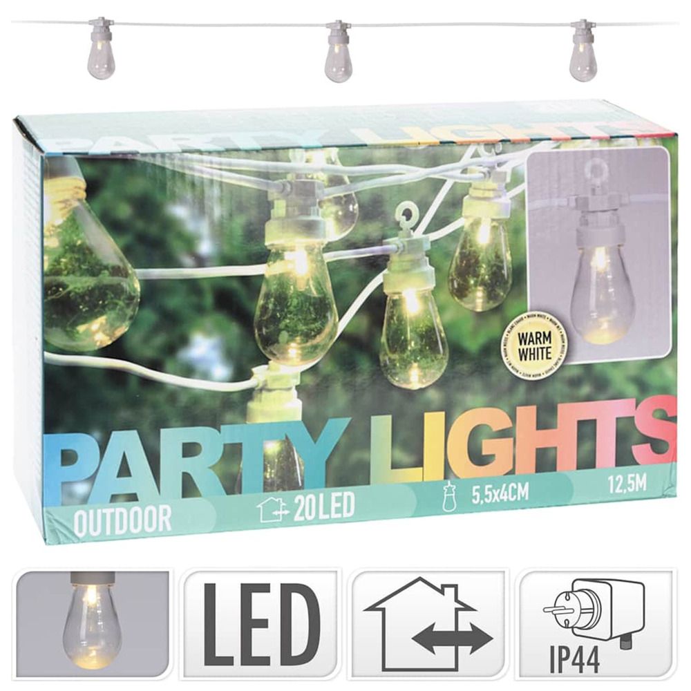 Ensemble d'éclairage à led de fête 20 ampoules 4,5 v