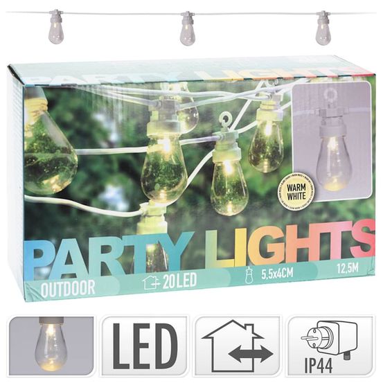 Ensemble d'éclairage à led de fête 20 ampoules 4,5 v