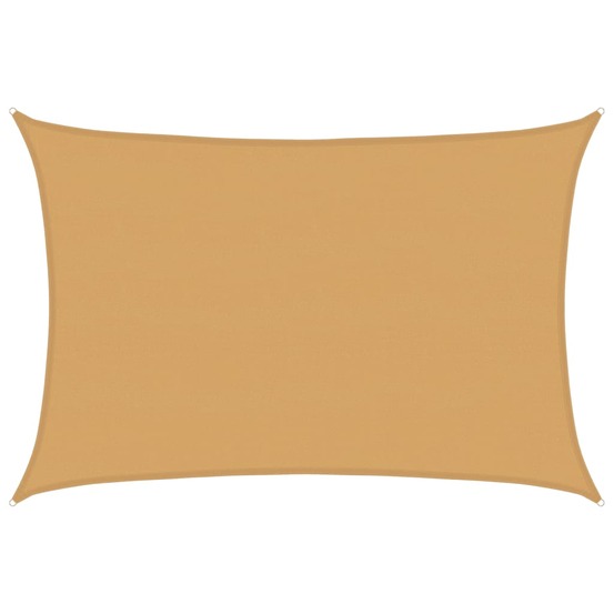 Voile d'ombrage 160 g/m² rectangulaire sable 5x7 m pehd