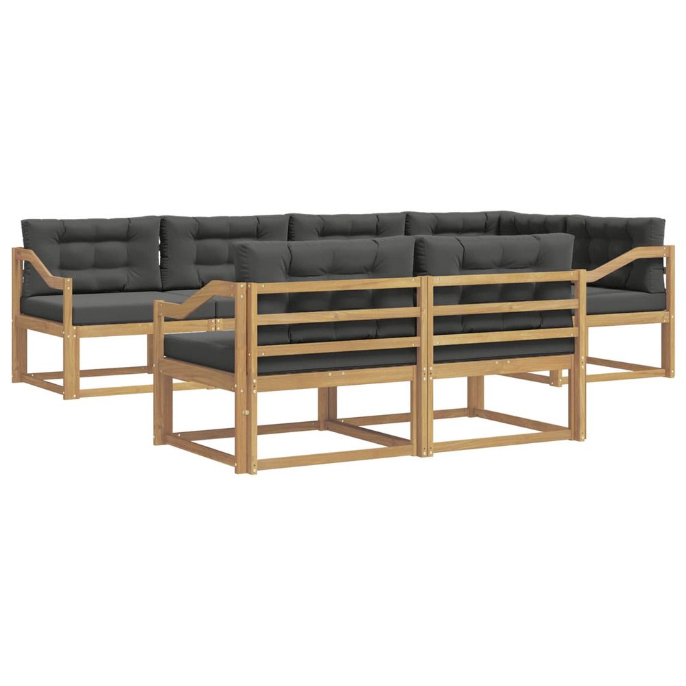 Ensemble de canapés d'extérieur 6 pc blanc et anthracite