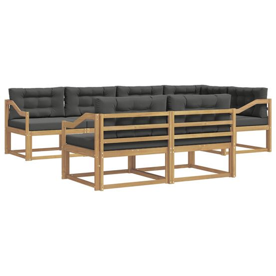 Ensemble de canapés d'extérieur 6 pc blanc et anthracite