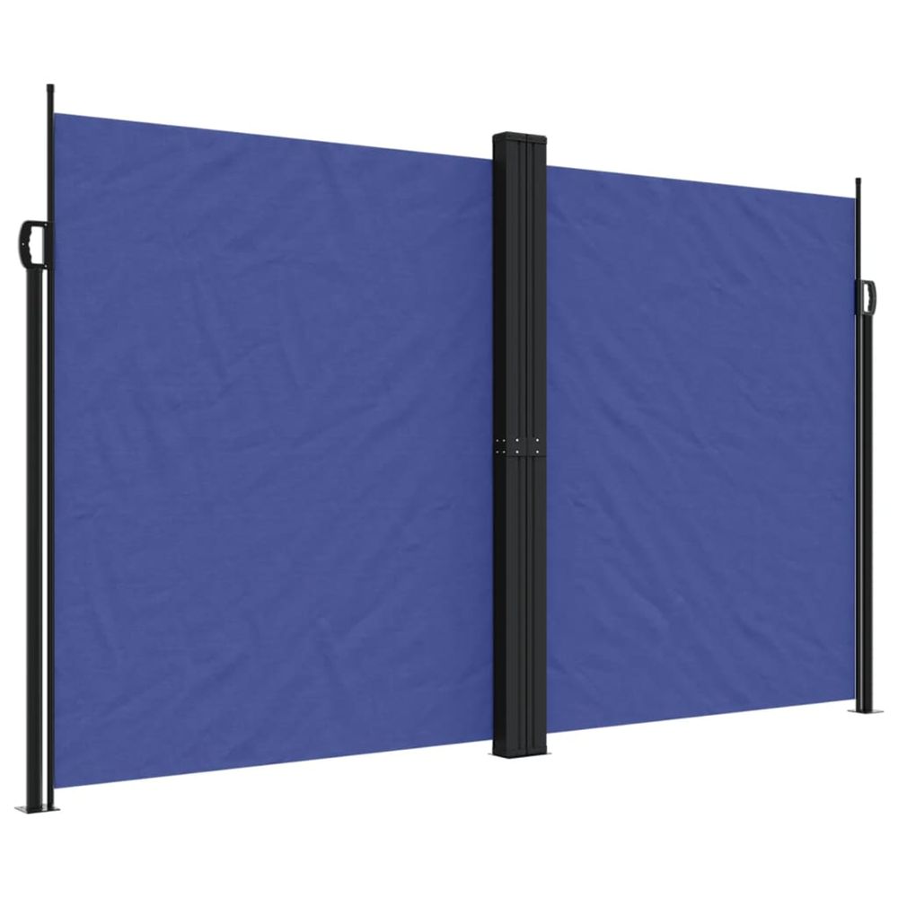 Auvent latéral rétractable bleu 200x1200 cm