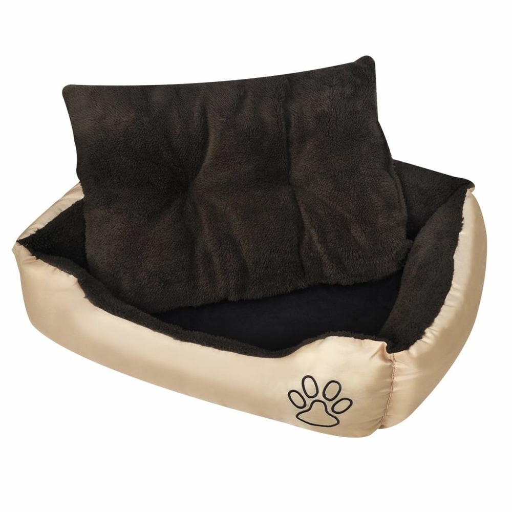 Lit pour chiens avec coussin rembourré taille m