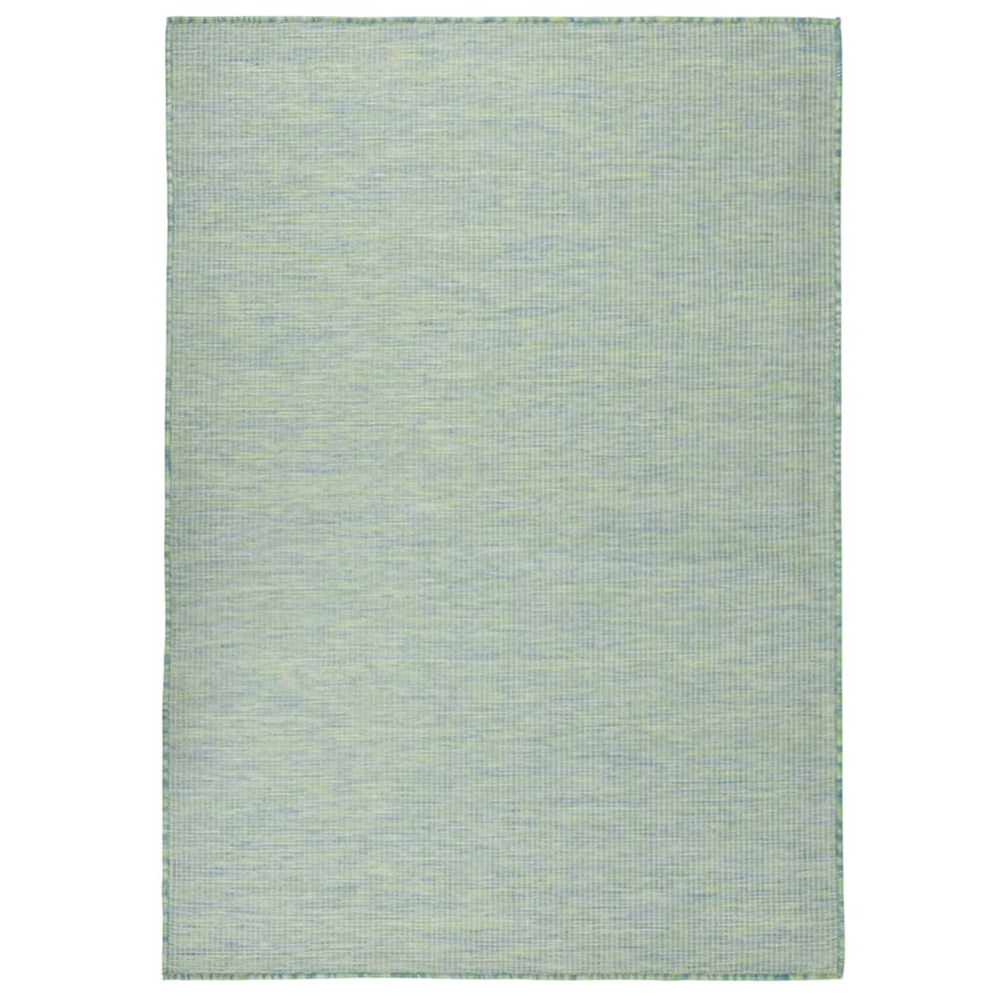 Tapis à tissage plat d'extérieur 200x280 cm turquoise