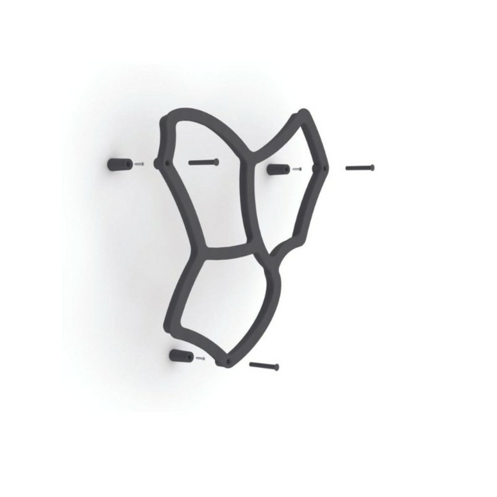 Treillis plante grimpante en lot de 3 - 40x45 cm - gris anthracite