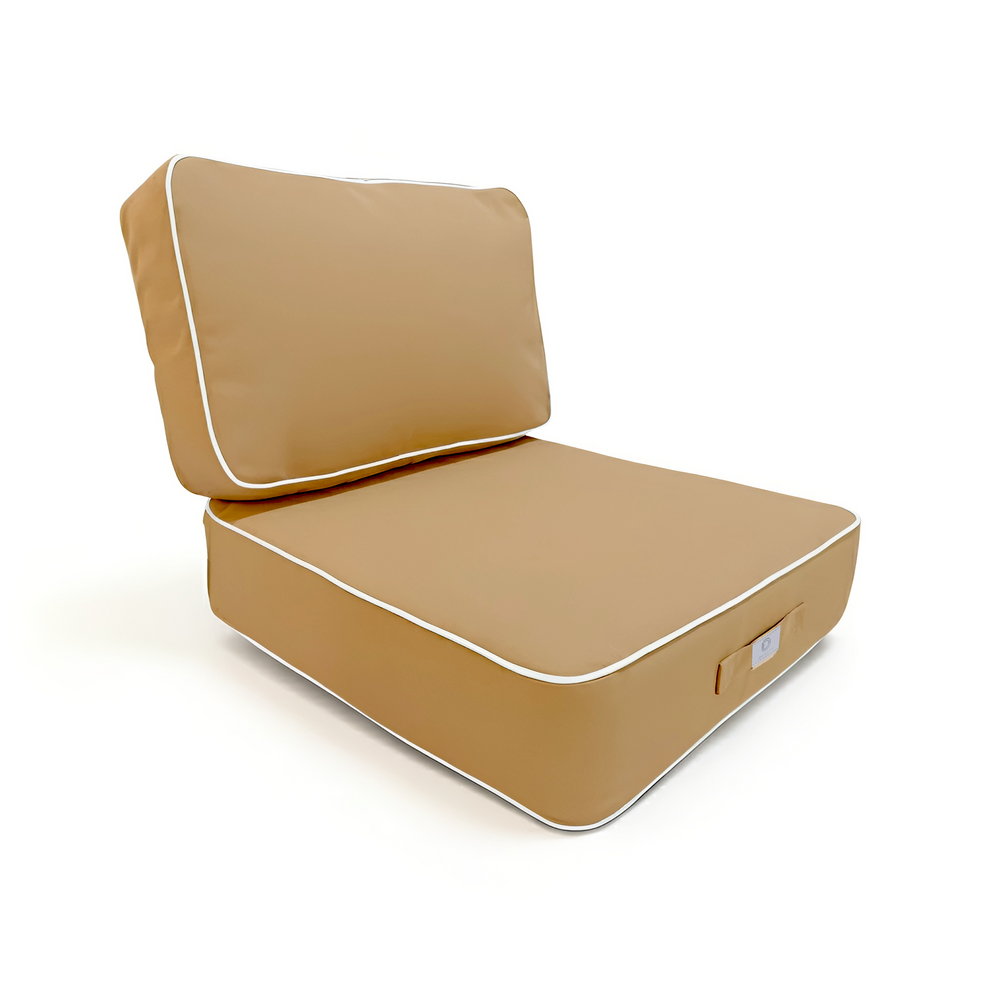 Coussins salon jardin premium déhoussable 60x60cm moka