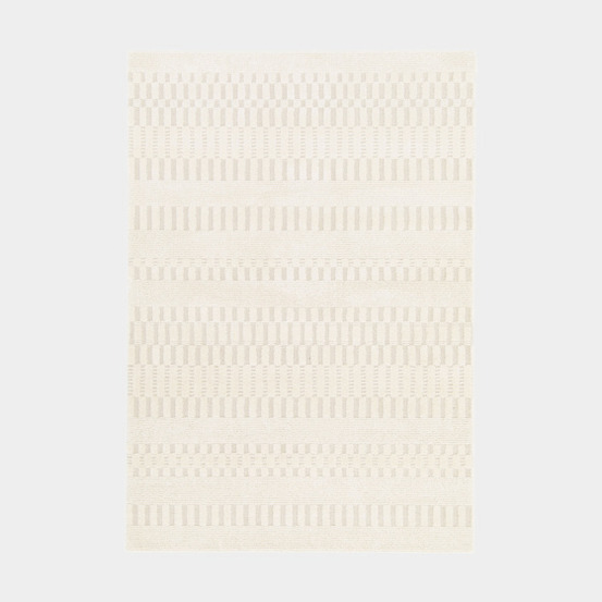 Tapis de salon graphique en relief - tempo - crème - 160 x 230 cm