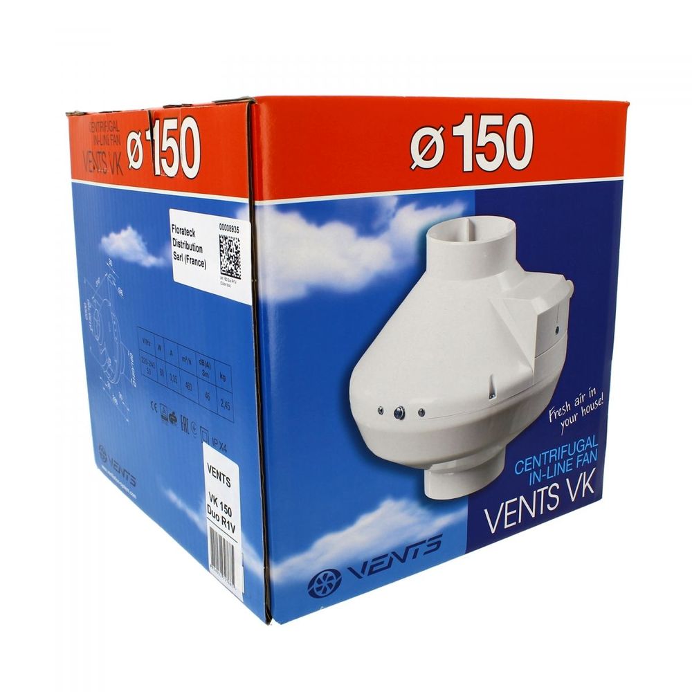 Extracteur d'air vk duo ø150 - 445m3/h