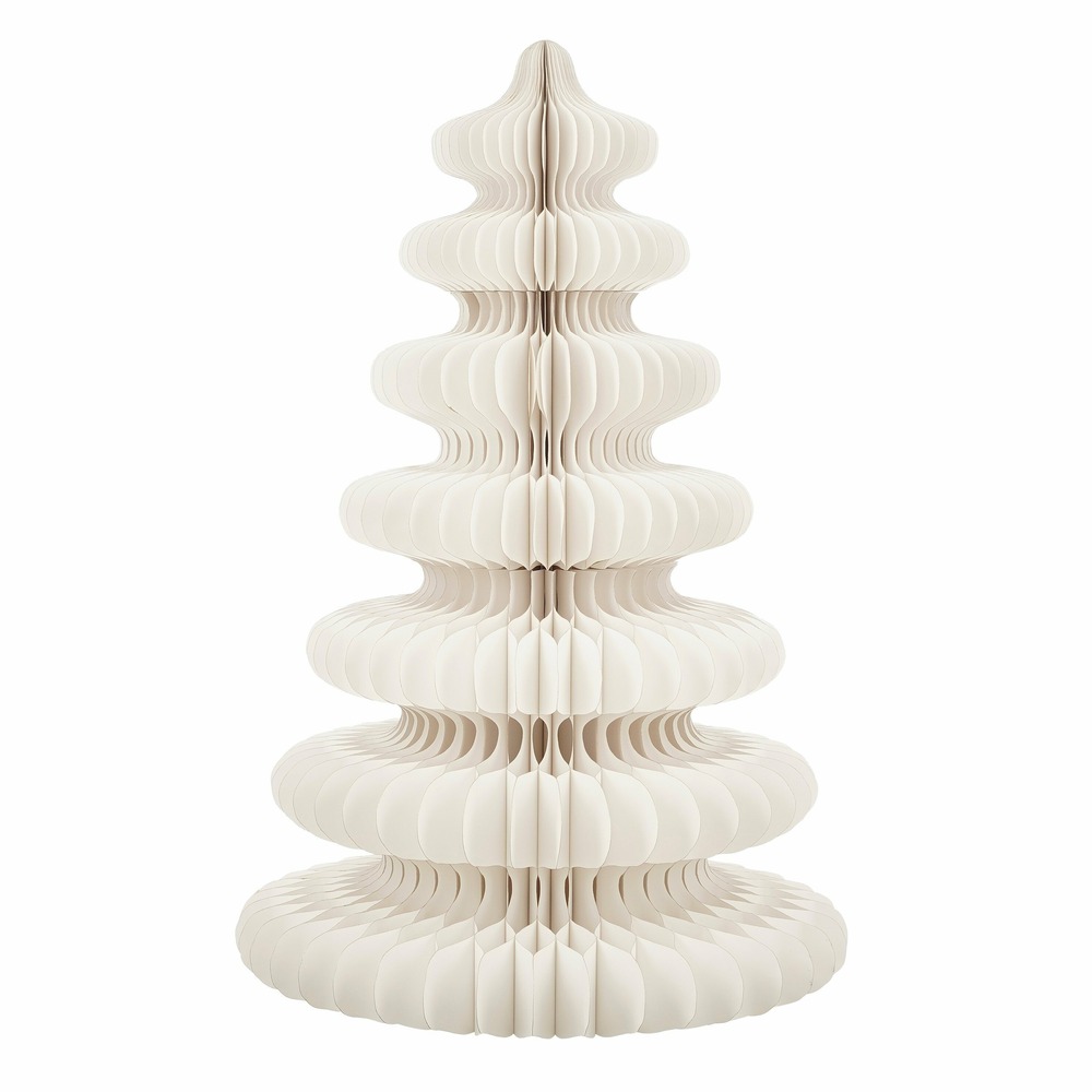 Mica decorations - décoration sapin de noël en papier blanc h153