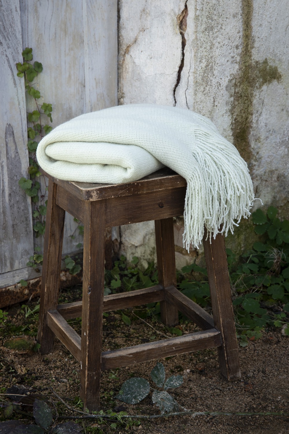 Plaid maille a franges collection sacha