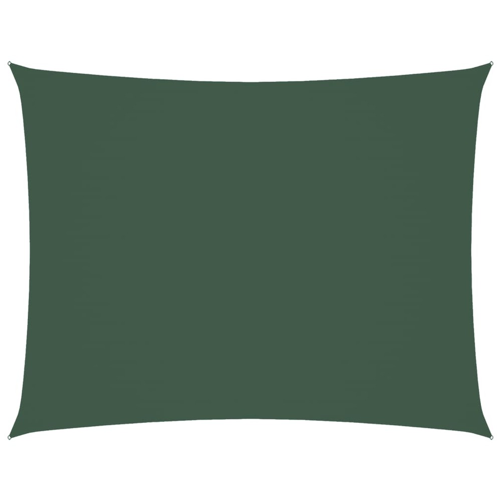Voile de parasol tissu oxford rectangulaire 3x6 m vert foncé