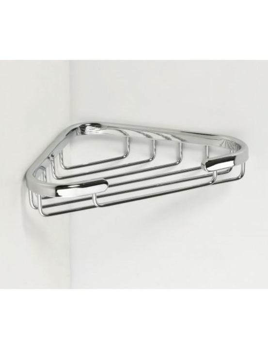 Porte-savon d'angle cytro en laiton chromé 17x10x3 cm