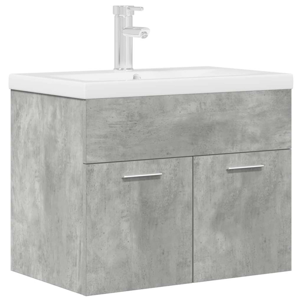 Armoire lavabo de salle de bain avec bassin intégré et robinet