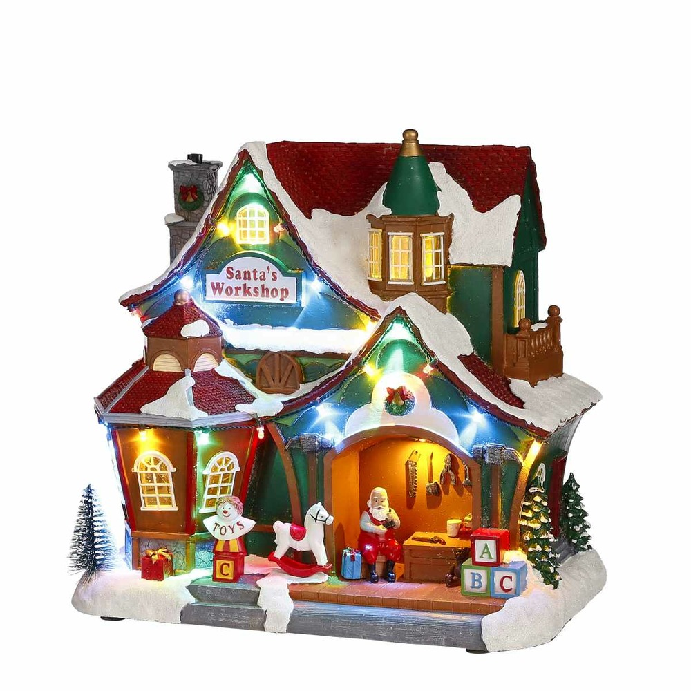 Luville village de noël werkplaats 28x17x28 cm pe mutli Truffaut