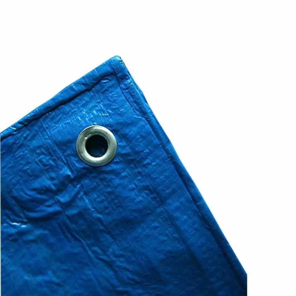 Bâche de protection 5x6m bleue (30m²) - étanche, résistante aux uv et indéchirable