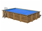 Bâche à bulles pour piscine bois rectangulaire mango 6,18 x 3,20 m