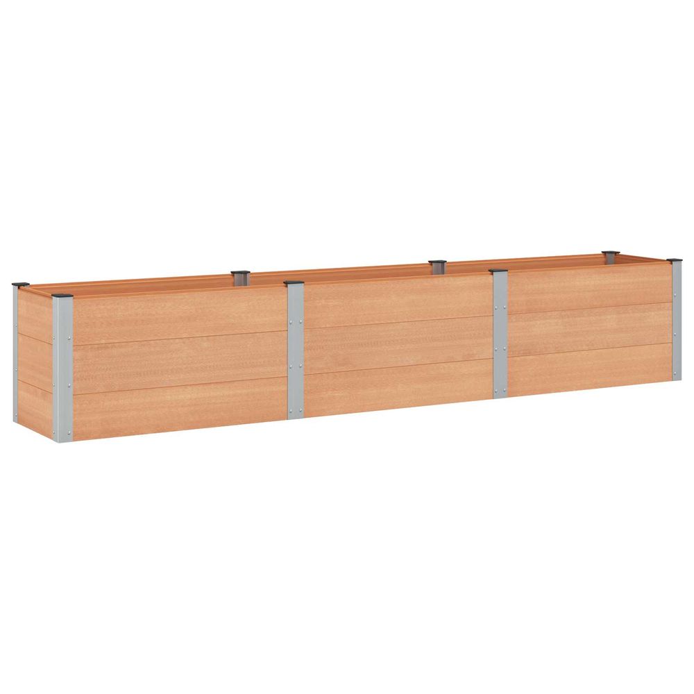 Jardinière surélevée marron 300 x 50 x 54 cm wpc et aluminium
