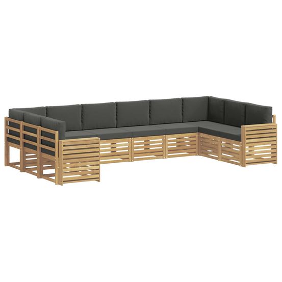 Ensemble de canapés d'extérieur 10 pc blanc et anthracite