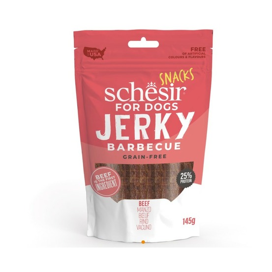 Schesir jerky - bœuf friandises snack chien 145 g