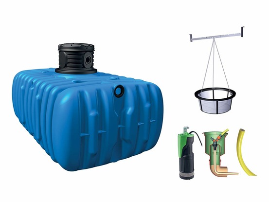 Récupérateur d'eau de pluie à enterrer extra plat 3000 l