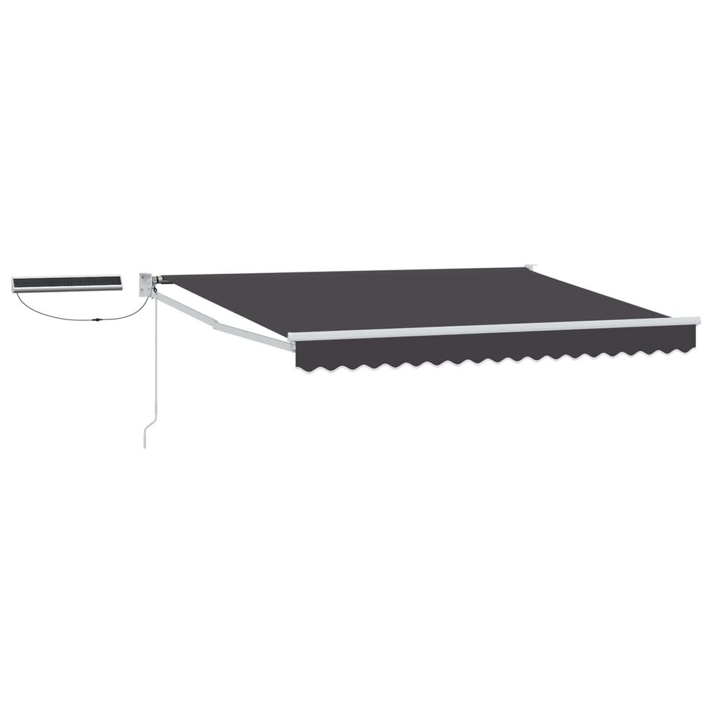 Auvent rétractable électrique anthracite et blanc 2,5 x 2 m