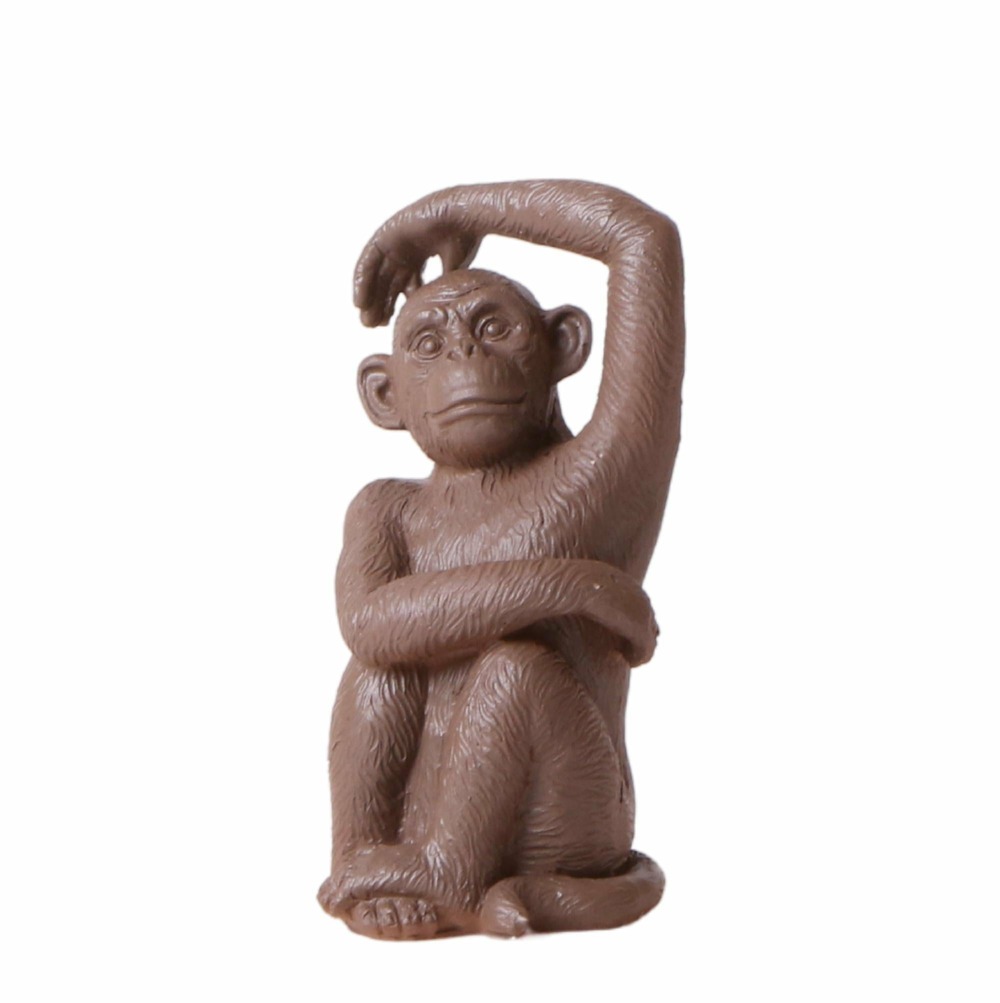 Ornement - figurine singe assis - brun