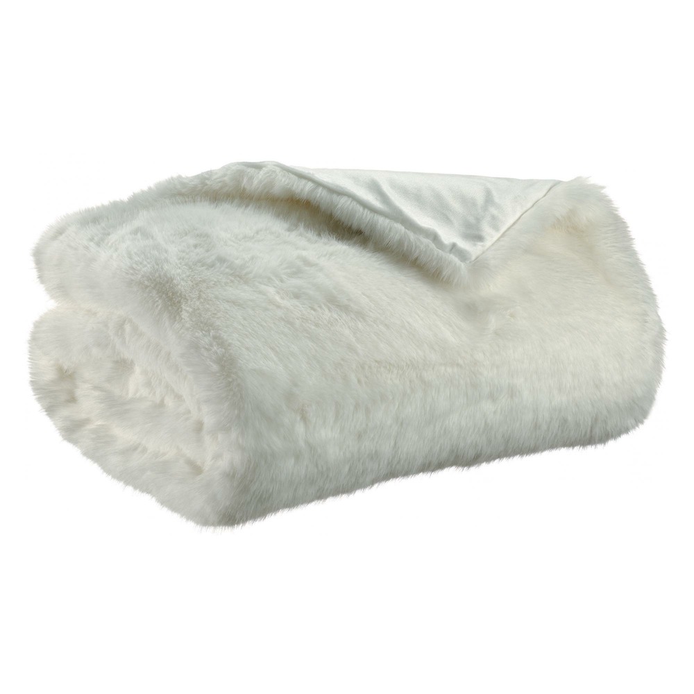 Maxi plaid recyclé nolan neige 180 x 220 cm