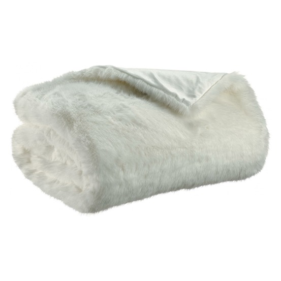 Maxi plaid recyclé nolan neige 180 x 220 cm