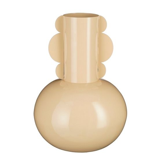 Mica decorations boyd vase - h36 x ø25 cm - métal - beige
