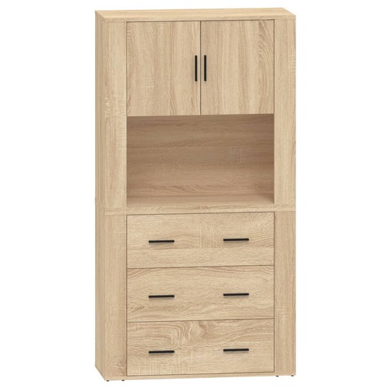 Buffet bahut commode armoire meuble de rangement organisateur cuisine salle de séjour salon haut sonoma bois d'ingénierie mar