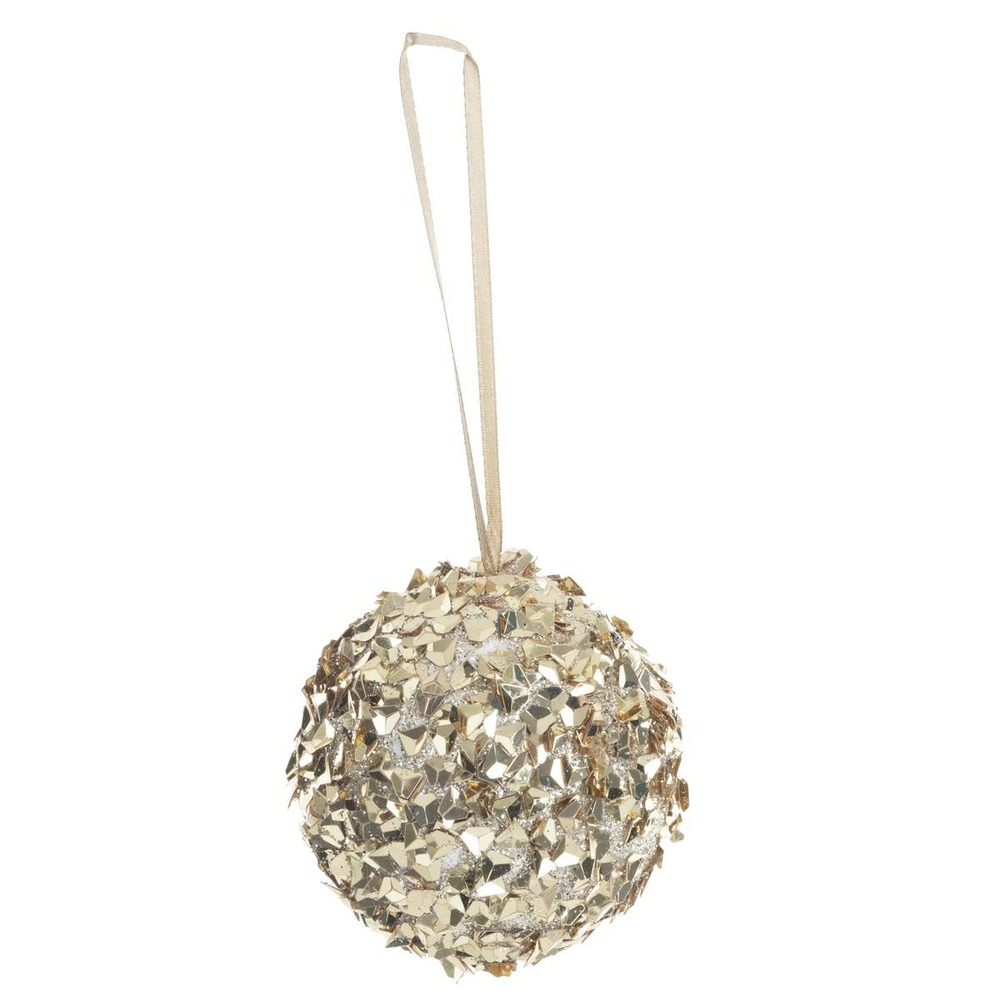 Boule de noël paillettes or