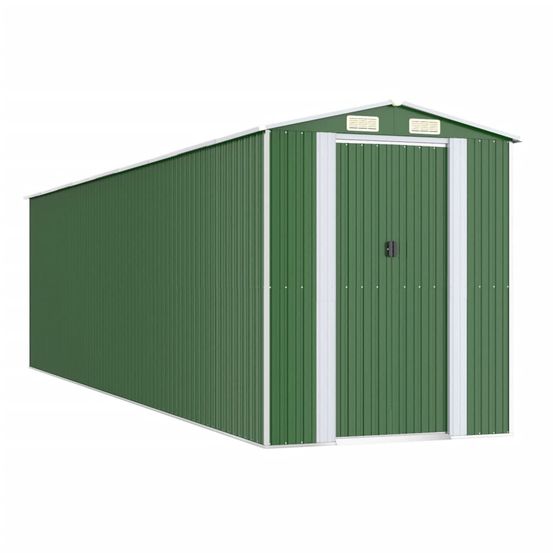 Abri de jardin vert 192x772x223 cm métal galvanisé