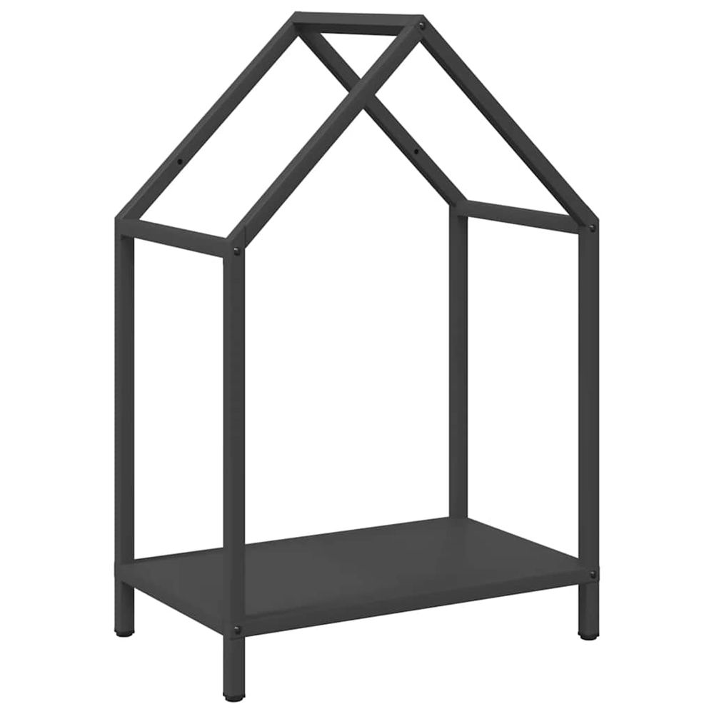 Portant de bois chauffage noir 40x25x60 cm