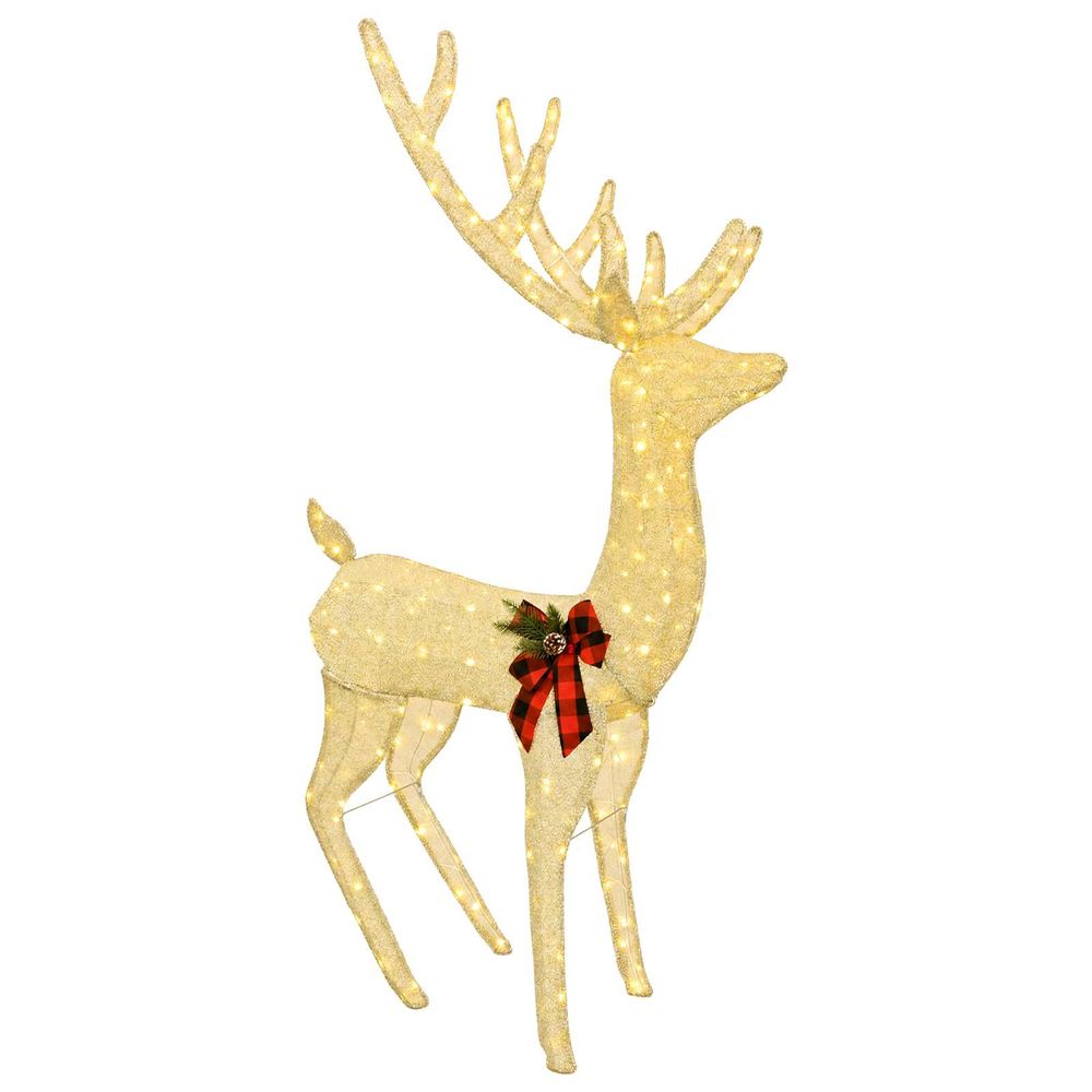 Renne de noël 3d loviisa 250 led blanc chaud 96 x 40 x 180 cm