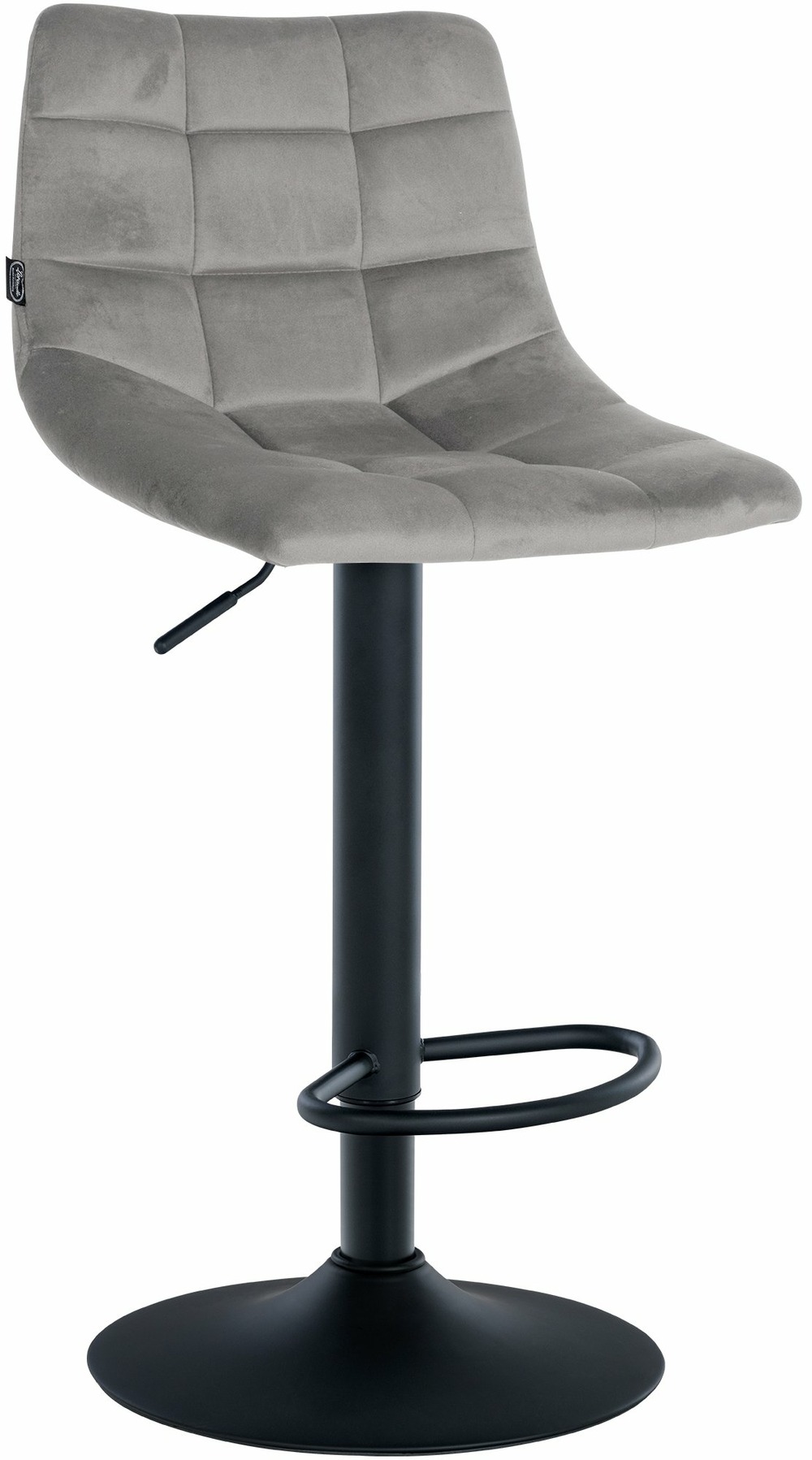 Tabouret de bar jerry velours noir