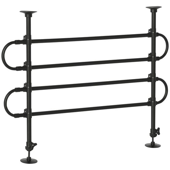 Grille séparation voiture chien acier ajustable hauteur largeur coffre 135x105cm noir