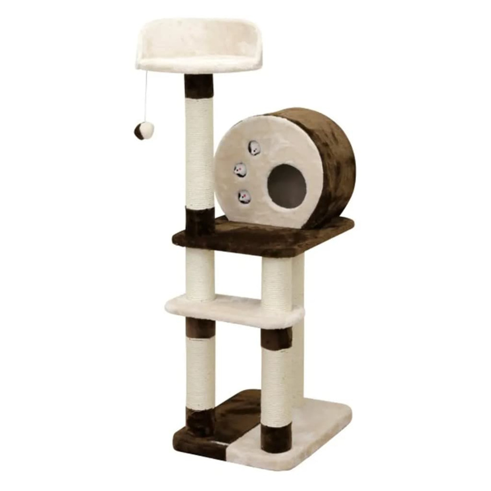 Arbre à chat planet x 127 cm marron et beige