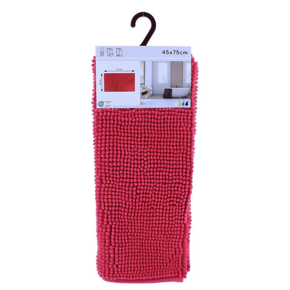Tapis microfibre boules uni 45x75cm - fuchsia
