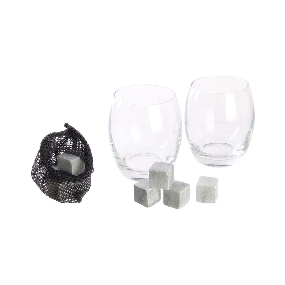 Coffret 2 verres et pierres à whisky