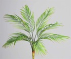 Piquet de 8 feuilles de palmier phoenix artificielles h 65 cm d 60 cm